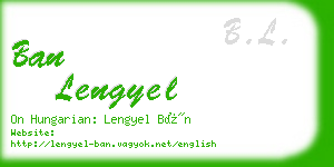ban lengyel business card
